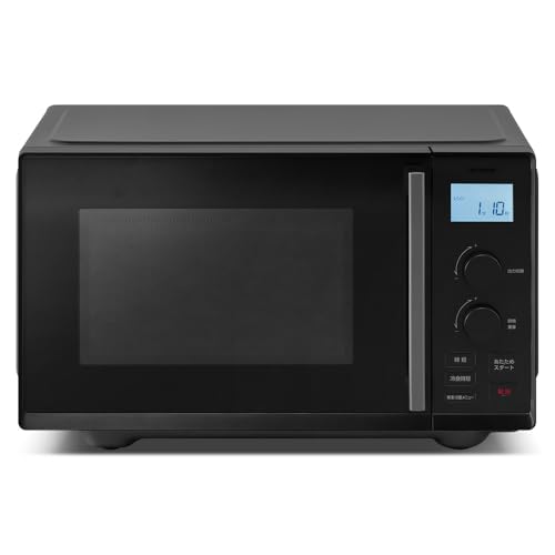 アイリスオーヤマ 電子レンジ 22L 時短機能 フラットテーブル 全国対応 50Hz/60Hz 時短ブースト 冷食ブースト タイパレンジ 22L IMB-FD2204-B ブラックの外観・全体像 画像