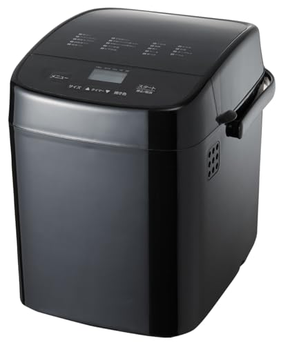 simplus ホームベーカリー SP-HBD01 2斤焼き 1斤 パン焼き機 全自動 タイマー付き メニュー充実 パン 餅つき機 シンプラス コンパクト ジャム 焼き芋 (ブラック)の外観・全体像 画像