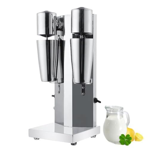 電動シェイク・メーカー 700ml/800ml 電動ミルクシェイクメーカー スムージーや冷製スープも作れる キッチン用品 シェイクを家庭で楽しめる ミルクティー/セーキ/フルーツティー/泡立て/スムージー 業務用/家庭用 (ダブルヘッド,四角頭)の外観・全体像 画像