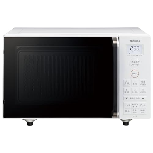 TOSHIBA(東芝) 電子レンジ オーブンレンジ 一人暮らし 16L フラットテーブル トースト機能付き ホワイト ER-Y16(W)の外観・全体像 画像