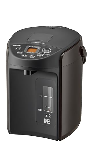 【WEB限定】タイガー魔法瓶 (TIGER) 電気ポット 節電 VE 保温 安全構造 とく子さん 2.2L ブラウン PIQ-N220Tの外観・全体像 画像