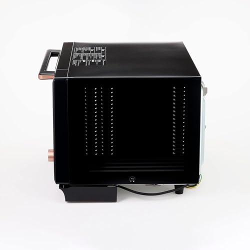 スチームオーブンレンジ25L一人暮らし二人暮らしフラットテーブルスチーム調理自動メニュー19種搭載角皿付きブラックの特徴・詳細 画像