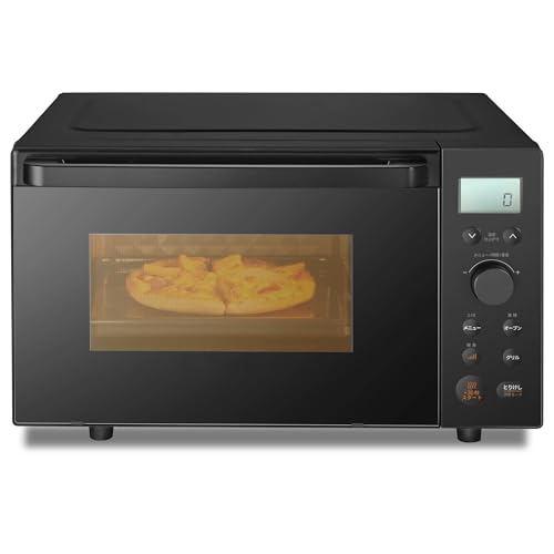 オーブンレンジ 18L フラットテーブル 縦開き 自動メニュー18種類 全国対応 電子レンジ オーブン機能付き~250℃温度調整 角皿式スチーム レンジ出力650W/500W トースト・グリル・解凍・発酵機能・予熱対応 消音モード 角皿付き チャイルドロック【メーカー保証2年】 CF-EA181-BK ブラック 一人暮らし 二人暮らし 家族用の外観・全体像 画像