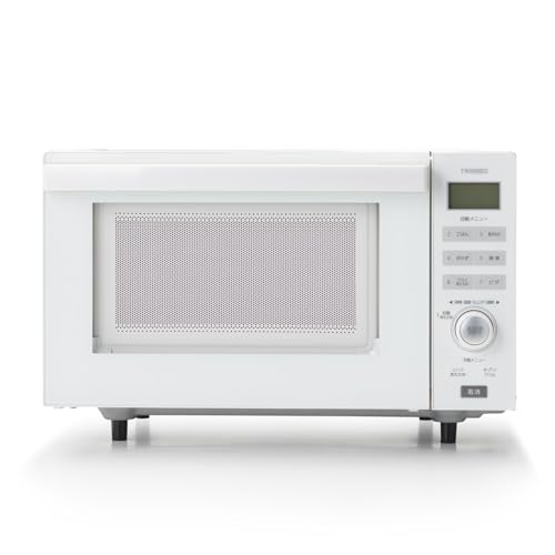 TWINBIRD(ツインバード) オーブンレンジ 18L フラットテーブル 一人暮らし ヘルツフリー 110~200℃ 赤外線センサー お手入れ簡単 ホワイト DR-E852Wの外観・全体像 画像