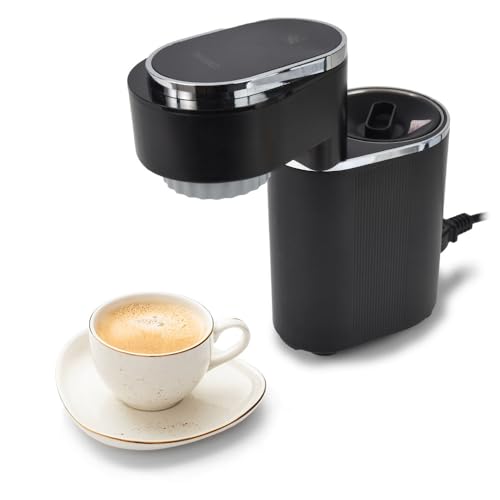 THANKO 小型エスプレッソメーカー ミニバリ ESPR25HBK エスプレッソマシン 家庭用 小型 コーヒー 1杯 一人分 カプチーノの外観・全体像 画像