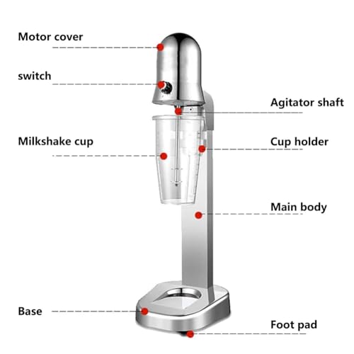 電動シェイク・メーカー 700ml/800ml 電動ミルクシェイクメーカー スムージーや冷製スープも作れる キッチン用品 シェイクを家庭で楽しめる ミルクティー/セーキ/フルーツティー/泡立て/スムージー 業務用/家庭用 (ダブルヘッド,四角頭)の特徴・詳細 画像