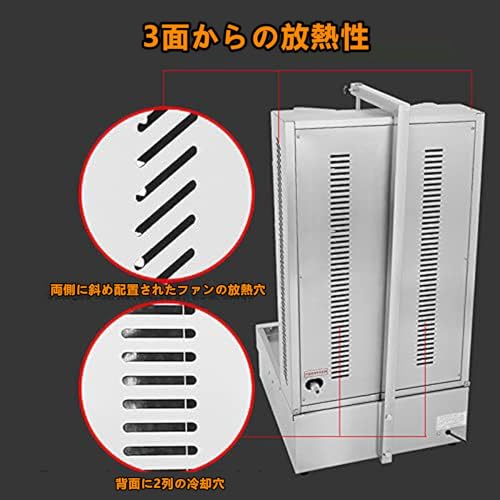 ケバブマシン 市販のプロパンドネルケバブマシン 自動回転垂直ブロイラーホルダー 業務用電気ケバブマシンシャワルマグリルドネルケバブマシンの特徴・詳細 画像
