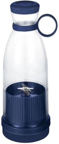 Nicffdi ジューサー 小型 ミキサ 1台多役 スムージーミキサー コーヒーミル 野菜&果物&離乳食用&氷 強力 高速回転 USB充電式 水洗い電動ミキサー 手軽 コンパクト 果物/野菜/離乳食/ミルクセーキ 氷も砕ける 操作簡単 (ブルー)の外観・全体像 画像