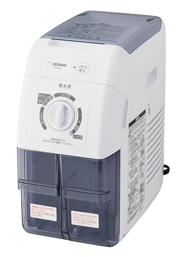 象印マホービン 精米機 家庭用精米機 つきたて風味 大容量タイプ 1合~1升圧力式 15段階 お手入れ用ブラシつき ホワイト BR-WB10-WAの外観・全体像 画像