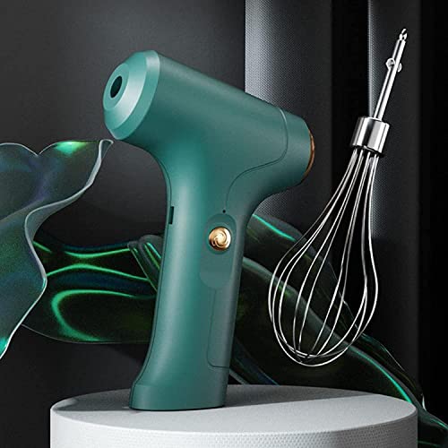 ハンドミキサ電動 泡立て器 卵ビータコードレ小型 ハイパワUSB充電2種類ミキシングヘッド 電気ハンドミキサ軽量 使いやす家庭料理 お菓子作キッチン用品の特徴・詳細 画像