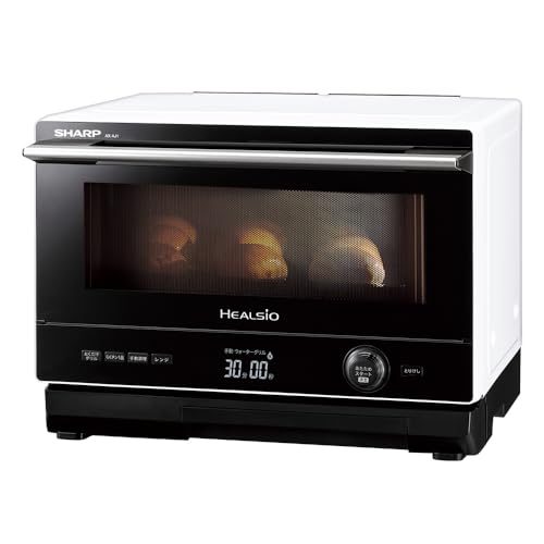 シャープ ウォーターオーブン ヘルシオ AX-AJ1-W ホワイト 22L 1段調理 二人暮らし お洒落の外観・全体像 画像