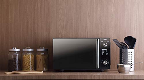 ツインバード 燕三条 電子レンジ レンジ 20L フラットテーブル 600W ミラーガラス スタイリッシュ ダイヤル式【メーカー保証1年】ブラック DR-D278Bの特徴・詳細 画像