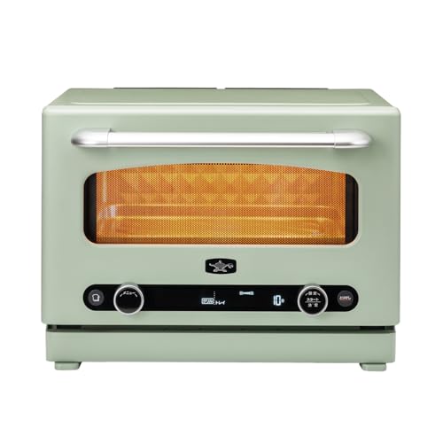 Aladdin(アラジン) グラファイトオーブンレンジ 22L フラットテーブル トースト機能付き グリル機能付き 簡単お手入れ 赤外線センサー レシピブック付き グリーン AEM-G14A(G)の外観・全体像 画像