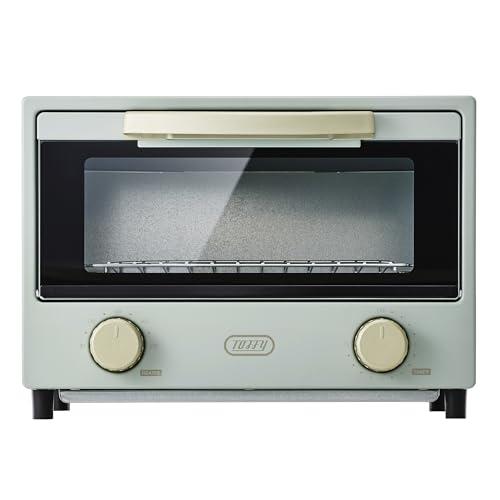 【Toffy/トフィー】遠赤ヒーターオーブントースター K-HTS2 2枚焼き 遠赤外線ヒーター 2灯ヒーター 80～230℃ 温度調節 トレイ付き K-HTS2-SML (スモーキーリーフ)の外観・全体像 画像