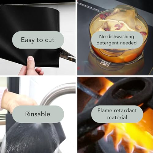 Dilwe IHクッキングヒーターカバー シリコン製 耐熱480度 滑り止め キッチン用 調理中のお鍋のズレ防止 傷防止 サイズ51x63cm 重さ292gの詳細・まとめ 画像