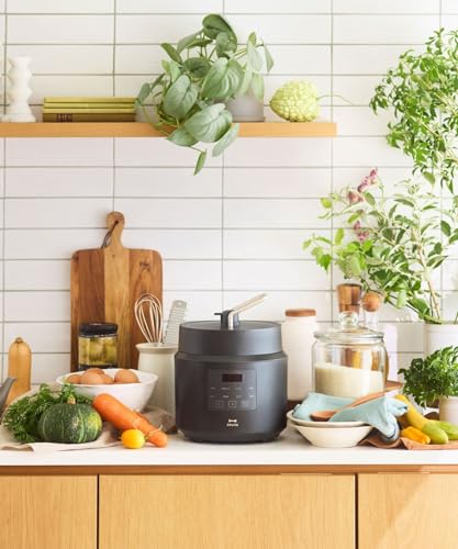 BRUNO ブルーノ 圧力鍋 電気 デイリー圧力クッカー 簡単調理 時短 一人暮らし 新生活 手軽 お手入れ簡単 自動調理 チャコール BOE155-CHの詳細・まとめ 画像