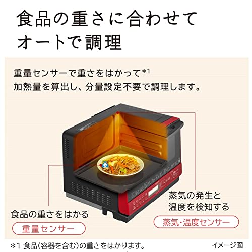 日立 オーブンレンジ ヘルシーシェフ 31L MRO-S8Z R レッド ボイラー式過熱水蒸気 250℃1段式ワイドオーブンの特徴・詳細 画像