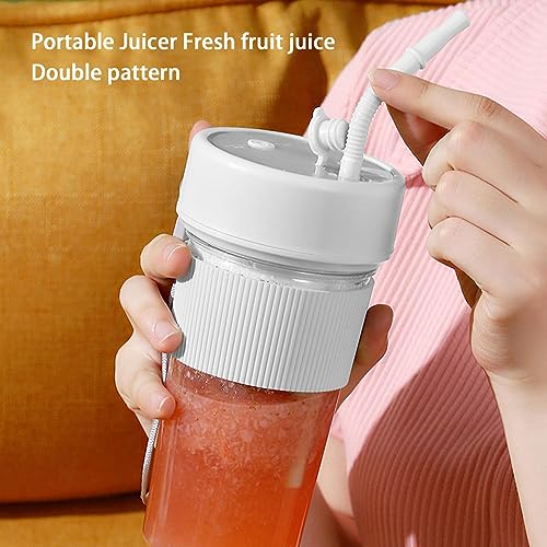 ジューサミキサ一台多スムージ野果物ジューコーヒーミフルーツジュー離乳食小ブレンダ充電操作簡洗いやす6枚混合効率向栄養補携帯式ジューサ小型ミキサアウトドア/キャンプ/旅行/出張/オフィスなど適おしゃ350lの特徴・詳細 画像