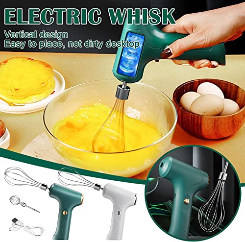 ハンドミキサ電動 泡立て器 卵ビータコードレ小型 ハイパワUSB充電2種類ミキシングヘッド 電気ハンドミキサ軽量 使いやす家庭料理 お菓子作キッチン用品の詳細・まとめ 画像