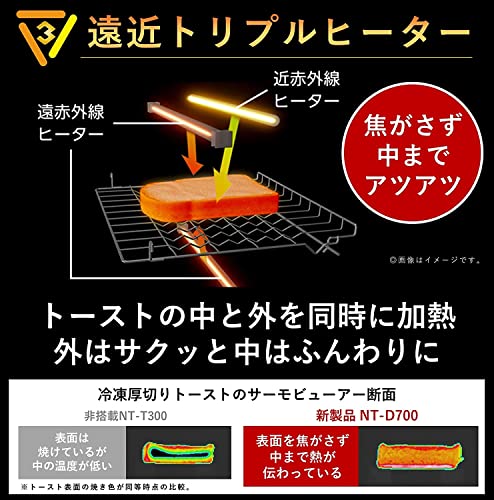 【テレビで紹介されました！】 パナソニック トースター オーブントースター ビストロ 8段階温度調節 オーブン調理 焼き芋 NT-D700-Kの特徴・詳細 画像