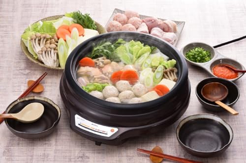 Abitelax アビテラックス 電気グリル鍋 AGN31G-T 3L 深型 脱着式 ガラス蓋 1200W 3～5人用 鍋深さ7cm 深型ホットプレート 鍋 グリル プレート おでん 鍋 焼き肉 電気の特徴・詳細 画像