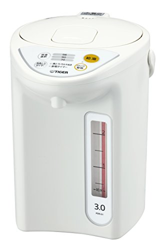 タイガー 魔法瓶 マイコン 電気 ポット 3L ホワイト PDR-G301-W Tigerの外観・全体像 画像