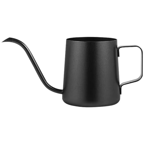 コーヒーポット 咖啡壶 コーヒー ドリップポット コーヒー ケトル 350ML 細口ポット 吊り下げ式 ハンドドリップ用 耳付きデザイン ブラック プレゼント ギフト 誕生日 記念日 退職祝い オフィス アウトドアにも最適の外観・全体像 画像