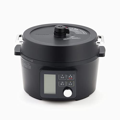 アイリスオーヤマ 電気圧力鍋 圧力鍋 4L 3~4人用 低温調理可能 卓上鍋 予約機能付き 自動メニュー90種類 ガラス蓋付き レシピブック付き ブラック PMPC-MA4-Bの特徴・詳細 画像