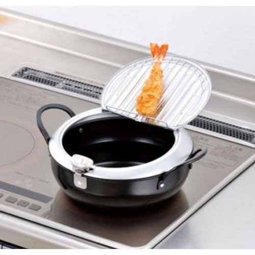 和平フレイズ 燕三条製 蓋付 鉄 天ぷら鍋 20cm 温度計付 IH対応 ガス 揚げ鍋 揚げ物 鍋 天麩羅 油切り 日本製 燕三条いいもの小路 TM-9467の詳細・まとめ 画像