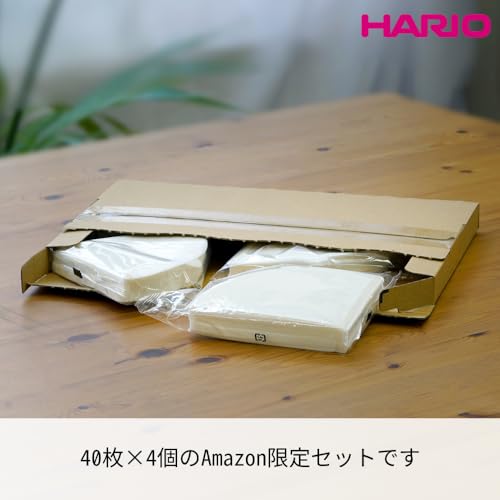 HARIO(ハリオ) V60 コーヒーフィルター 1~4杯用 160枚入り 40枚×4個セット 日本製 FSC認証製品 ペーパー 02 W ホワイト VCF-02-40W-4S-AZ＋の特徴・詳細 画像