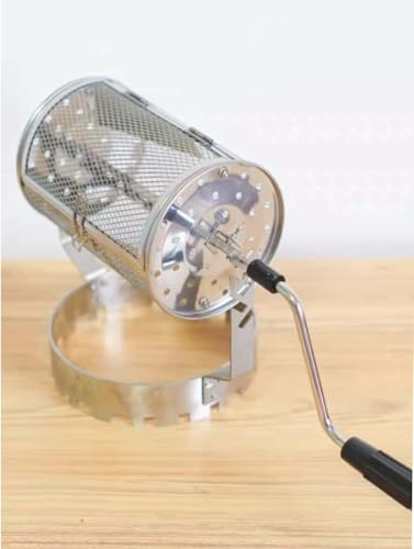 豆焙煎機 豆のベーキングメーカー エスプレッソ焙煎機 ステンレス鋼製コーヒーロースター 家庭用コーヒーベーキング用ハンドル付きコーヒーロースター機械 手動回転 コーヒーの外観・全体像 画像