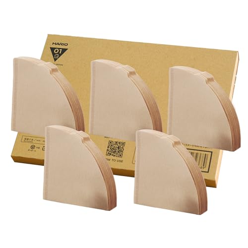 HARIO(ハリオ) V60 コーヒーフィルター 1~2杯用 200枚入り 40枚×5個セット 日本製 FSC認証製品 ペーパー 01 M みさらし VCF-01-40M-5S-AZ＋の外観・全体像 画像