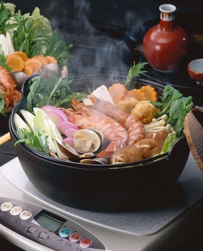 イシガキ いろり鍋 黒 21cm 木蓋 付き 鍋 ガス火 IH 対応 鉄鋳物 4010の特徴・詳細 画像