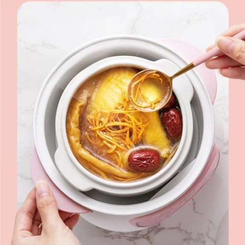 LZGG 電気スロークッカー、全自動、家庭用セラミック多機能二重鍋スープポット、健康維持電気スロークッカー、キャセロール。 (ポット,A)の詳細・まとめ 画像