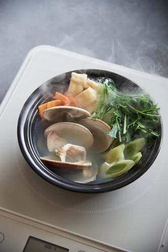 野田琺瑯(Nodahoro) 耐熱鍋 ホーロー ガス火/IH対応 大 一人鍋 ラーメン うどん 日本製 個々鍋 ココナベ 渋黒 KO-21BKの特徴・詳細 画像