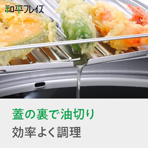 和平フレイズ 燕三条製 蓋付 鉄 天ぷら鍋 20cm 温度計付 IH対応 ガス 揚げ鍋 揚げ物 鍋 天麩羅 油切り 日本製 燕三条いいもの小路 TM-9467の特徴・詳細 画像