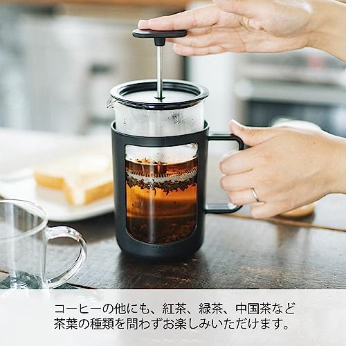 HARIO(ハリオ)カフェプレス・U プレス式コーヒー 耐熱ガラス 実用容量600ml ブラック CPU-4-Bの特徴・詳細 画像
