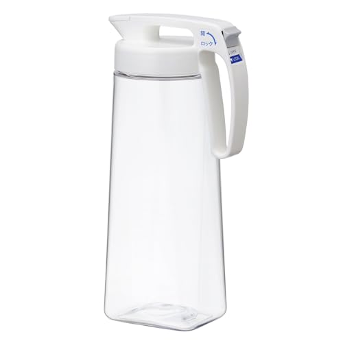 岩崎工業 ラストロウェア 冷水筒 2.1L シームレス ピッチャー 熱湯可 日本製 麦茶 麦茶ボトル お茶 水出しコーヒー 水出し 冷茶 ボトル 横置き 耐熱 広口 冷茶ポット ジャグ ホワイト K-1286 Wの外観・全体像 画像