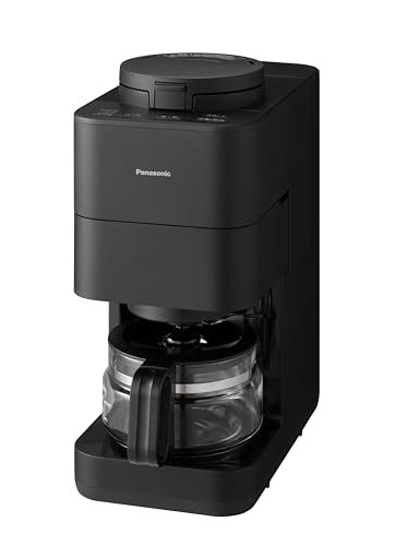 パナソニック コーヒーメーカー 全自動 ミル付き 沸騰浄水機能 デカフェ豆コース搭載 ブラック NC-A58-Kの外観・全体像 画像