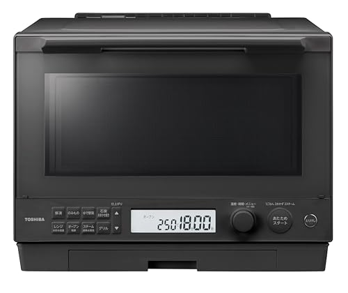 TOSHIBA(東芝) スチームオーブンレンジ 石窯ドーム ER-D100A(H) アッシュグレージュ 250℃ 1段調理 フラットテーブル 電子レンジ 赤外線センサー ノンフライ調理 簡単お手入れ 小型 新生活 一人暮らし 二人暮らし ファミリーの外観・全体像 画像