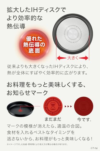 【オンライン限定】 ティファール 取っ手のとれる 鍋 フライパンセット 8点セット IH ガス火対応 PFOAなどの有害物質不使用 「インジニオ・ネオ チャコールグレー」 こびりつきにくさ長持ち ブラウン L77298の特徴・詳細 画像