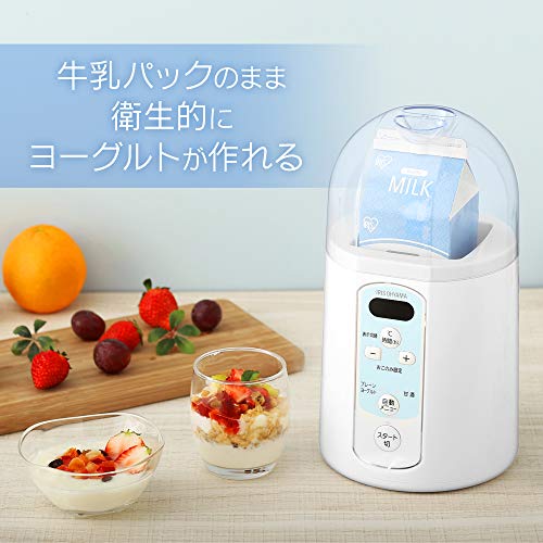 アイリスオーヤマ ヨーグルトメーカー 甘酒メーカー 飲むヨーグルトモード レシピブック付き メーカー保証付き 温度調節機能 付き ‎IYM-014の詳細・まとめ 画像