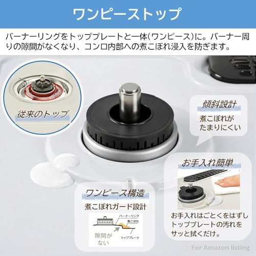 リンナイ ガステーブル ガスコンロ プロパンガスLPG用 幅約56cm 片面焼きグリル 右強火力 KG35NBKR/LP ブラックの特徴・詳細 画像