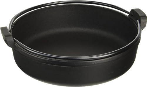 岩鋳 Iwachu すき焼き鍋 南部ツル付20 黒焼付 内径20cm IH対応 南部鉄器 20037の外観・全体像 画像