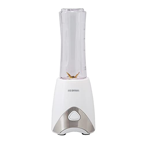 アイリスオーヤマ ボトルブレンダー ミキサー 600ml ホワイト IBB-600の外観・全体像 画像