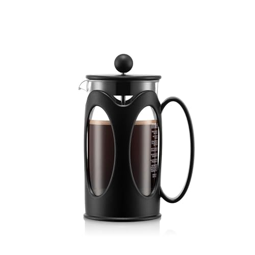 BODUM ボダム コーヒーメーカー コーヒープレス KENYA ケニア フレンチプレス コーヒーメーカー 350ml ブラック ステンレスフィルター ガラスビーカー 浸漬式 コーヒー 【正規品】 10682-01の外観・全体像 画像