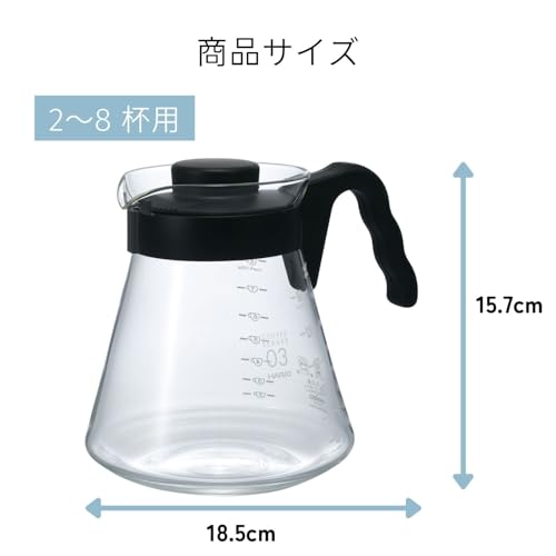 HARIO(ハリオ) V60コーヒーサーバー 実用容量1000ml ブラック 日本製 VCS-03Bの詳細・まとめ 画像