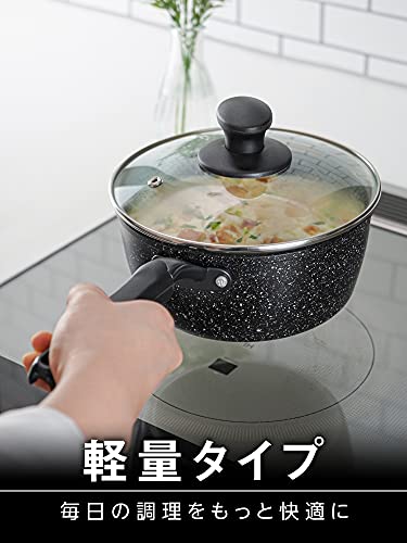 和平フレイズ(Wahei freiz) 耐摩耗性アップ! マーブルコート 片手鍋 16cm くっつきにくい IH・ガス対応 ダブルマーブルα RB-2120の特徴・詳細 画像