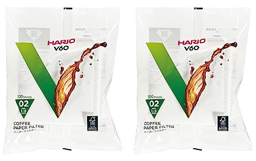 HARIO(ハリオ) V60ペーパーフィルター02 W ホワイト 1-4杯用 日本製 VCF-02-100W 200枚入りの外観・全体像 画像