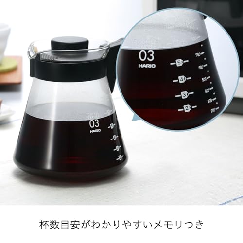 HARIO(ハリオ) V60コーヒーサーバー 実用容量1000ml ブラック 日本製 VCS-03Bの特徴・詳細 画像